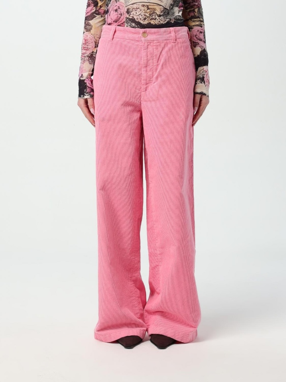 ACNE STUDIOS XS Pink Straight Leg Baggy Corduroy Pants NWOT Never Worn